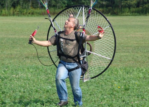 powered paragliding photo